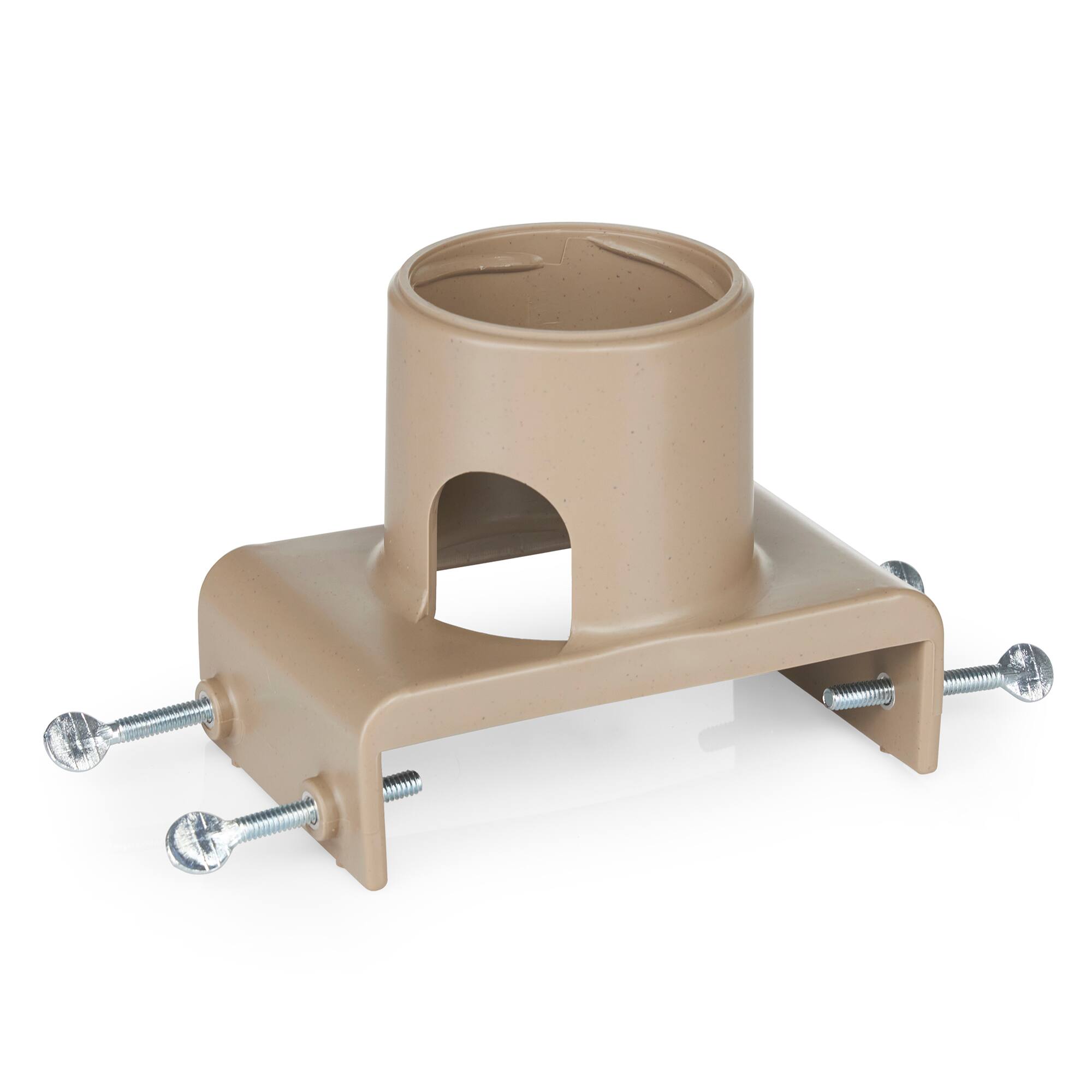 Alt View 5. Farm Innovators - Farm Innovators 150W Outdoor Plastic Heated Birdbath w/Deck Mount & Perch, Tan - Off-white.