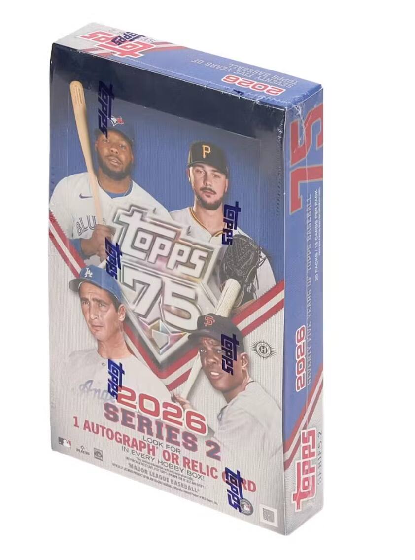 L Rd JO YEARS BASEBALL 60se sddoi Sde P 75 PACK PER BLU tOPPS BASEBALL CARDS A SoppS 2Op5 TUPPS DE 13 PACYS 20 75 YEARS FVS H TaPPS 2026 SEVERTY Andi TOPPS 1 TE AUTOGRAPH SERIES IN LOOK FOR 2 EVERY OR SERIES MAJOR HOBBY RELIC TOPPS LEAGUE BOX! GRD BASEBALL PPS