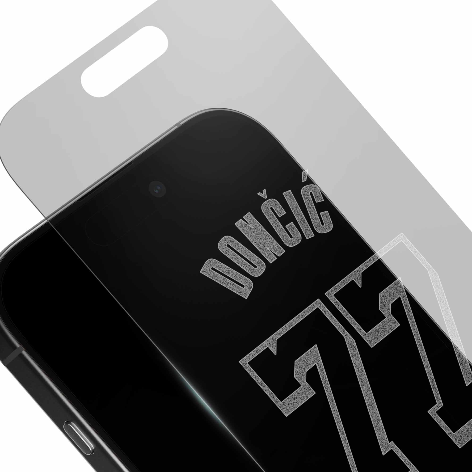 Alt View 2. Screen Skinz - Luka Don-i- Los Angeles Lakers Clear iPhone Screen Protector - 15 Plus/15 Pro Max/16 Plus - Multicolor.