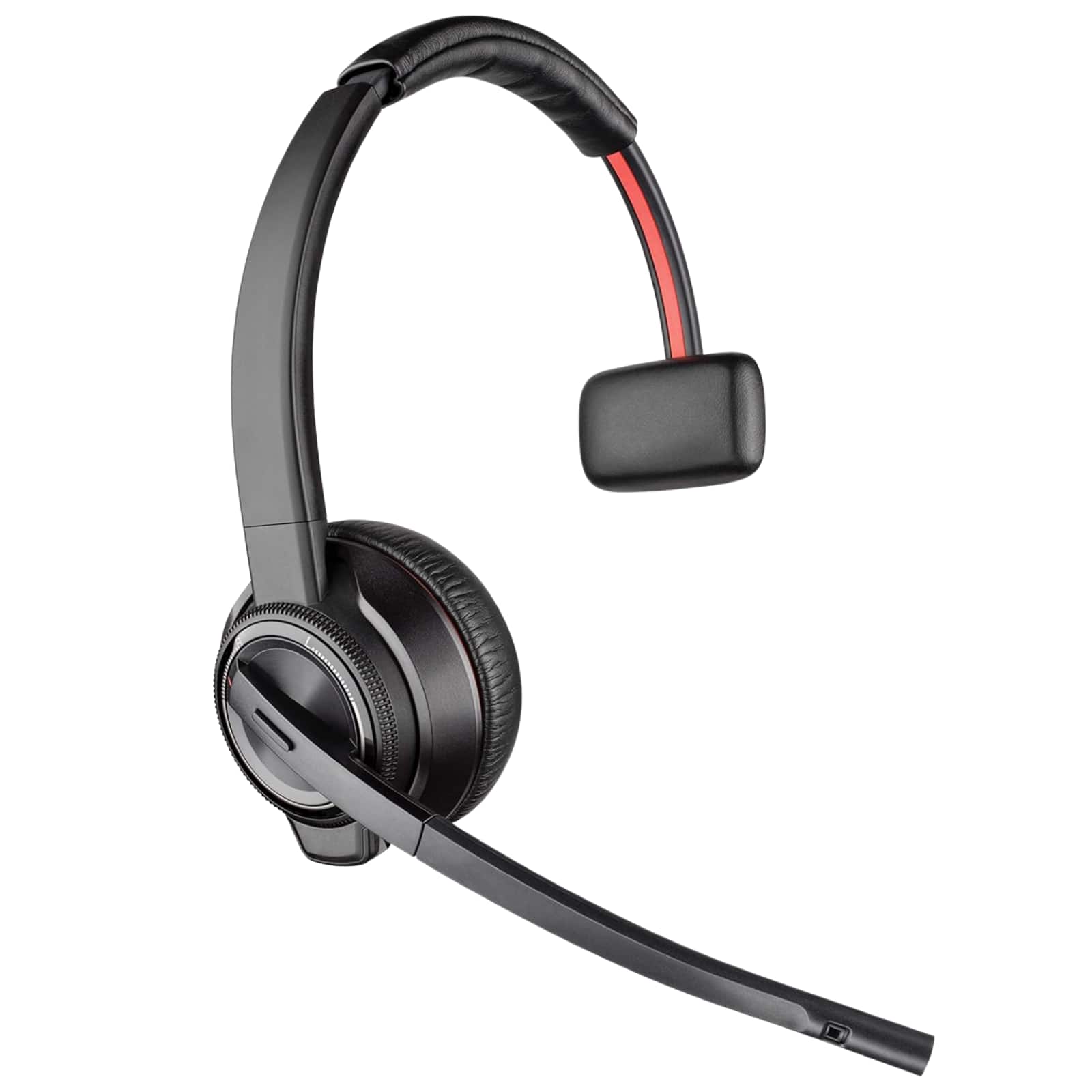 Plantronics - Savi 8210 Office Monaural DECT 6.0 & Bluetooth Wireless Headset - PC/Desk Phone/Mobile, 590ft, 13Hr Talk Time, 207309-01 - Black