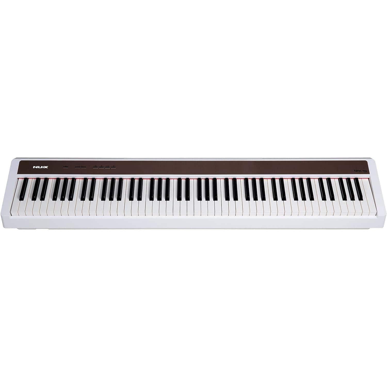 NUX - NPK-10 Portable Digital Piano with Triple Sensor Hammer Action Keyboard | Five Touch Sensitivity Levels with Bluetooth - White