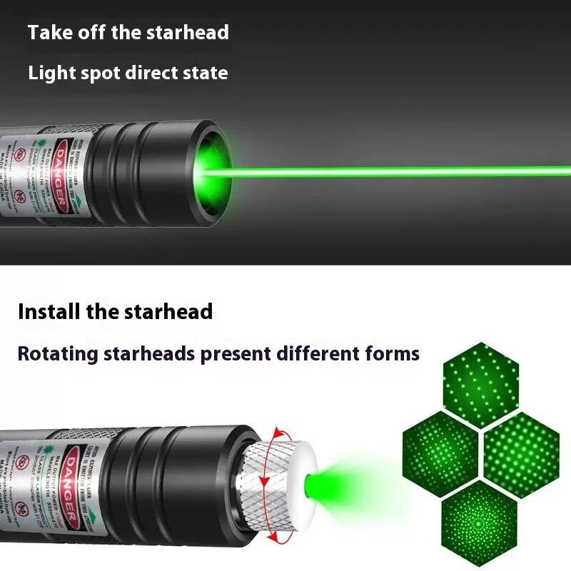 Take off the starhead  
Light spot direct state  

Install the starhead  
Rotating starheads present different forms