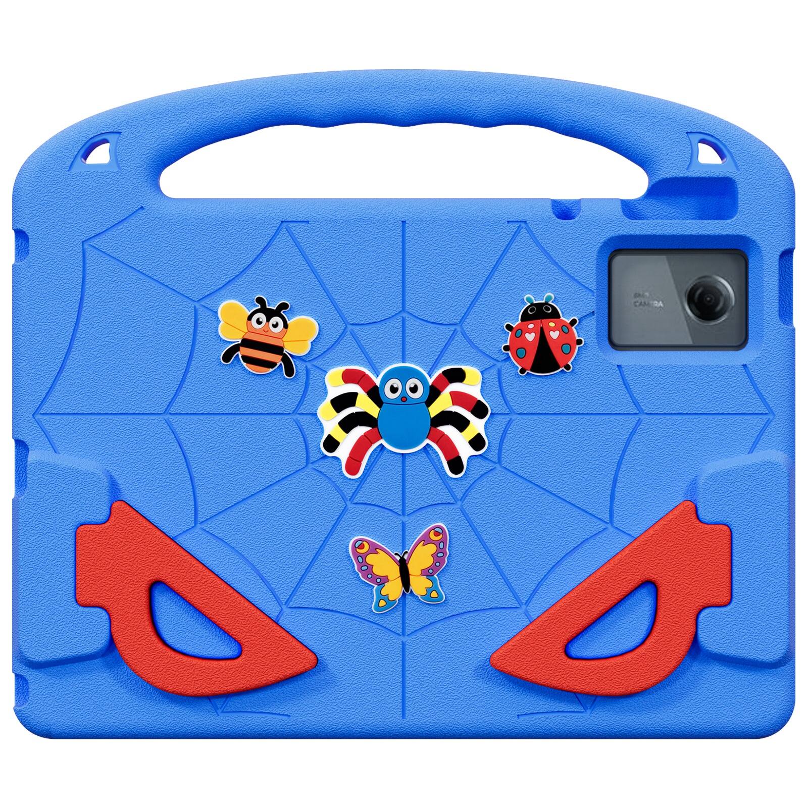 Left. UUCOVER - Kids Case for Lenovo Idea Tab 11 inch (TB336) 2025 / Lenovo K11 Gen 2,Shockproof EVA Case Handle Kickstand Cover - Blue/Red.