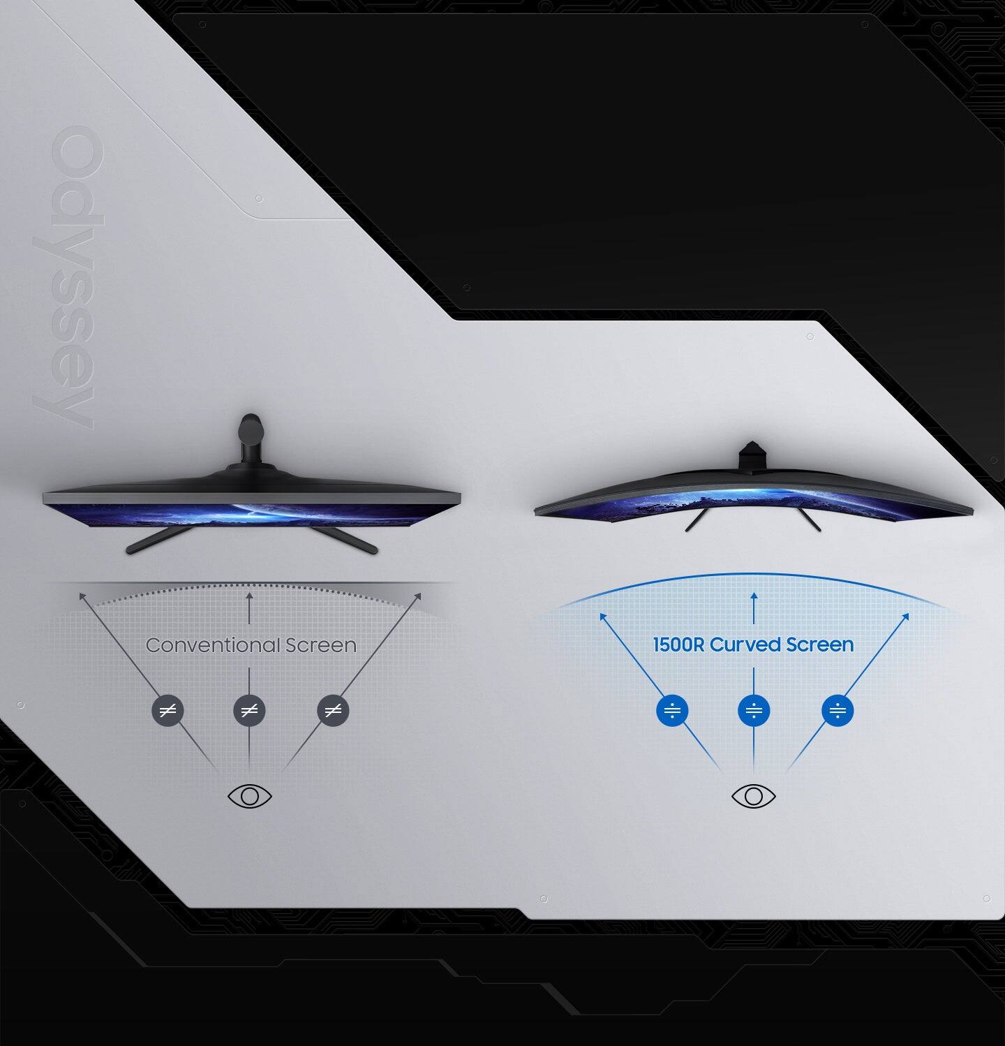 Alt View 29. Samsung - Odyssey G3 32" Curved FHD 1ms AMD FreeSync Premium Gaming Monitor - Black - Black.