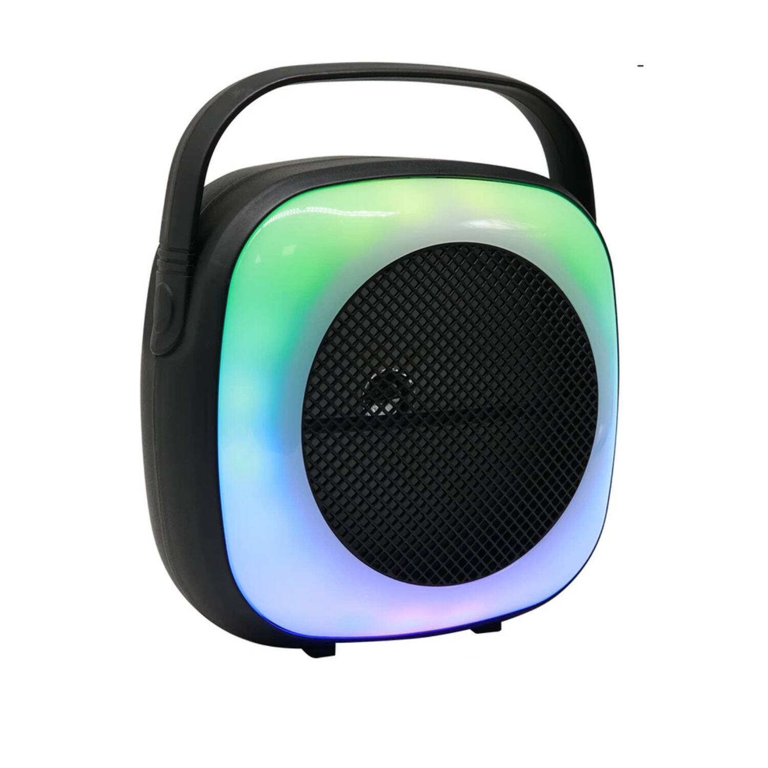 Angle. Stock Preferred - Portable 6.5" Mini Bluetooth Speaker RGB Party Lights & Handle Black.