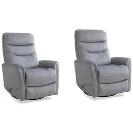 Starlight Canyon Home - Capri Silver Recliner Nursery Glider Set – Elegant Boucle Chairs for Comfort - Gray