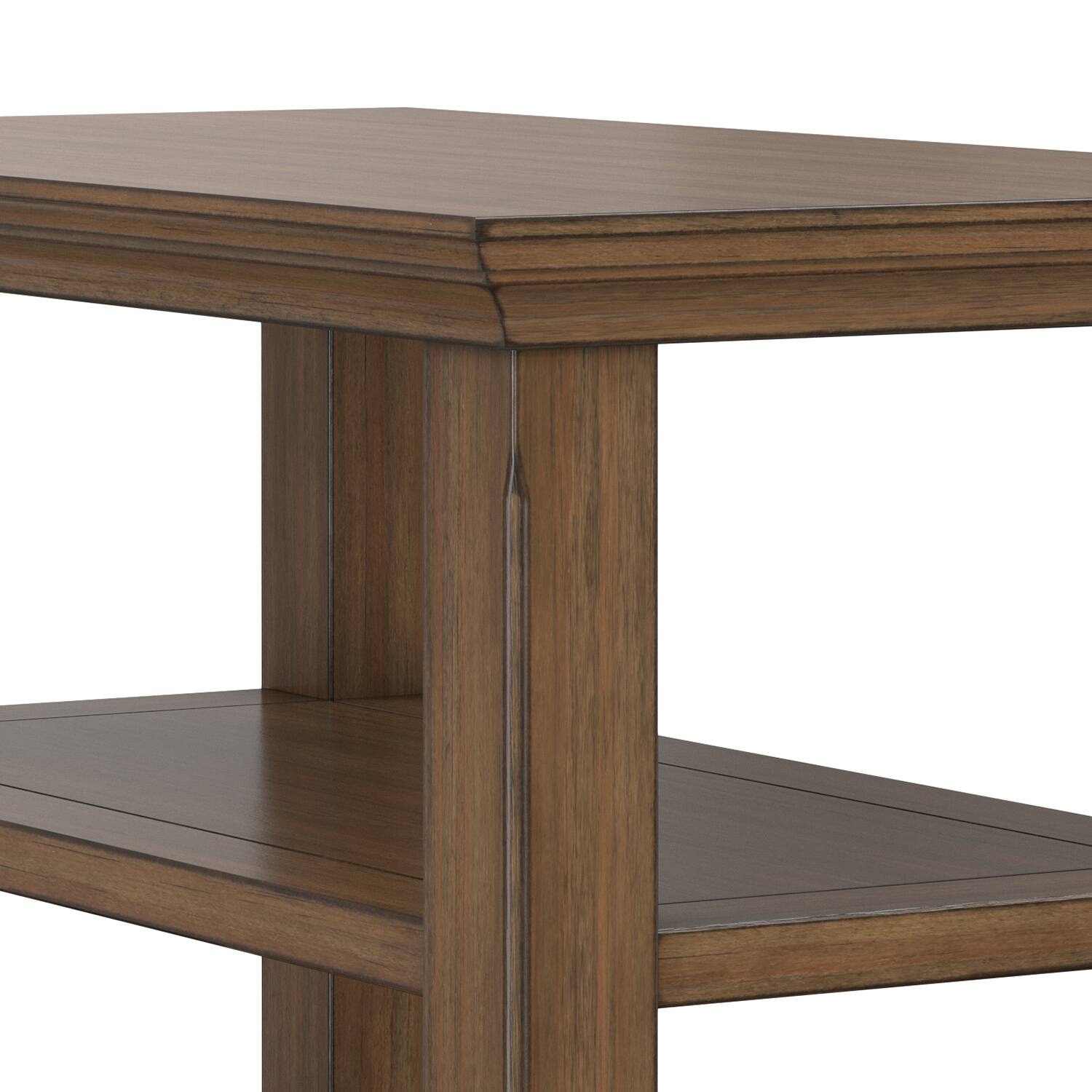 Alt View 5. Simpli Home - Acadian 14 inch Wide Solid Wood Transitional Narrow Side Table in Rustic Natural Aged Brown - Rustic Natural Aged Brown.