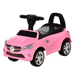 Aosom - Ride On Push Car, Foot-to-Floor Walking Sliding Toy Car for Toddler with Working Horn, Music