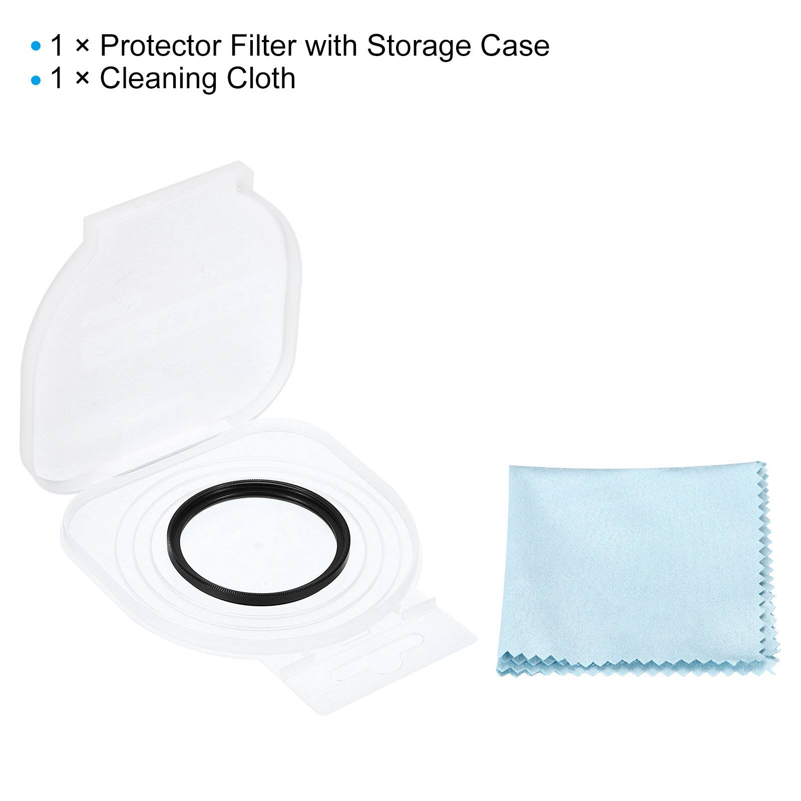 1 x Protector Filter with Storage Case  
1 x Cleaning Cloth