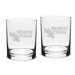 Jardine - North Texas Mean Green 14oz. 2-Piece Classic Double Old Fashioned Glass Set - Multicolor