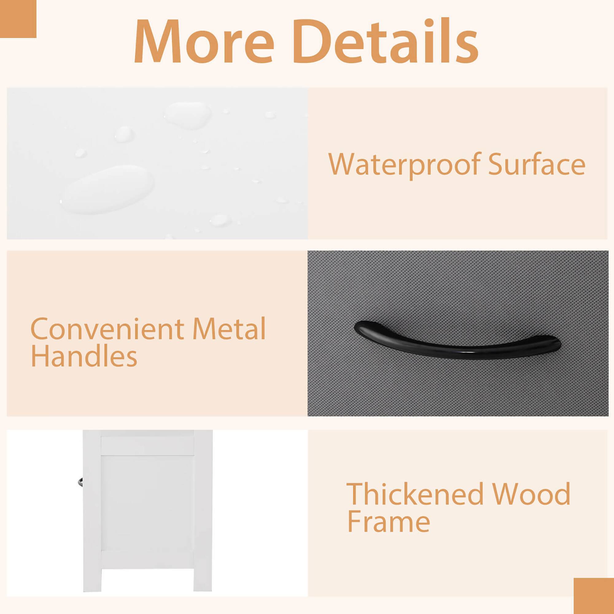 More Details

- Waterproof Surface
- Convenient Metal Handles
- Thickened Wood Frame
