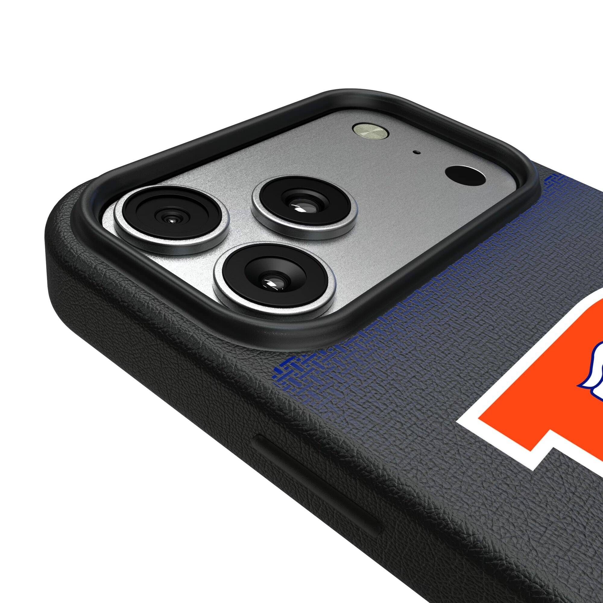 Alt View 2. Keyscaper - Linen Logo iPhone Magnetic Bump Case - 15 Pro - Black.