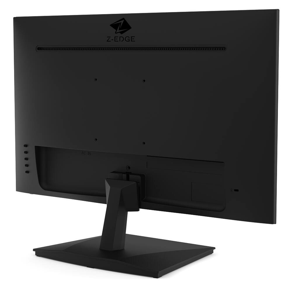 Back. Z-Edge - 24" Full HD 1920 x 1080 100Hz 5ms Flat-Panel IPS Monitor, HDMI + VGA - Black.
