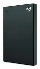Front. Seagate - One Touch 1TB External Hard Drive Slim Portable HDD USB 3.0 / USB 2.0 - Black.