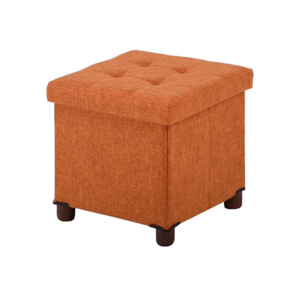 Circus Cirle - Space-Saving Foldable Upholstered Stool - Orange