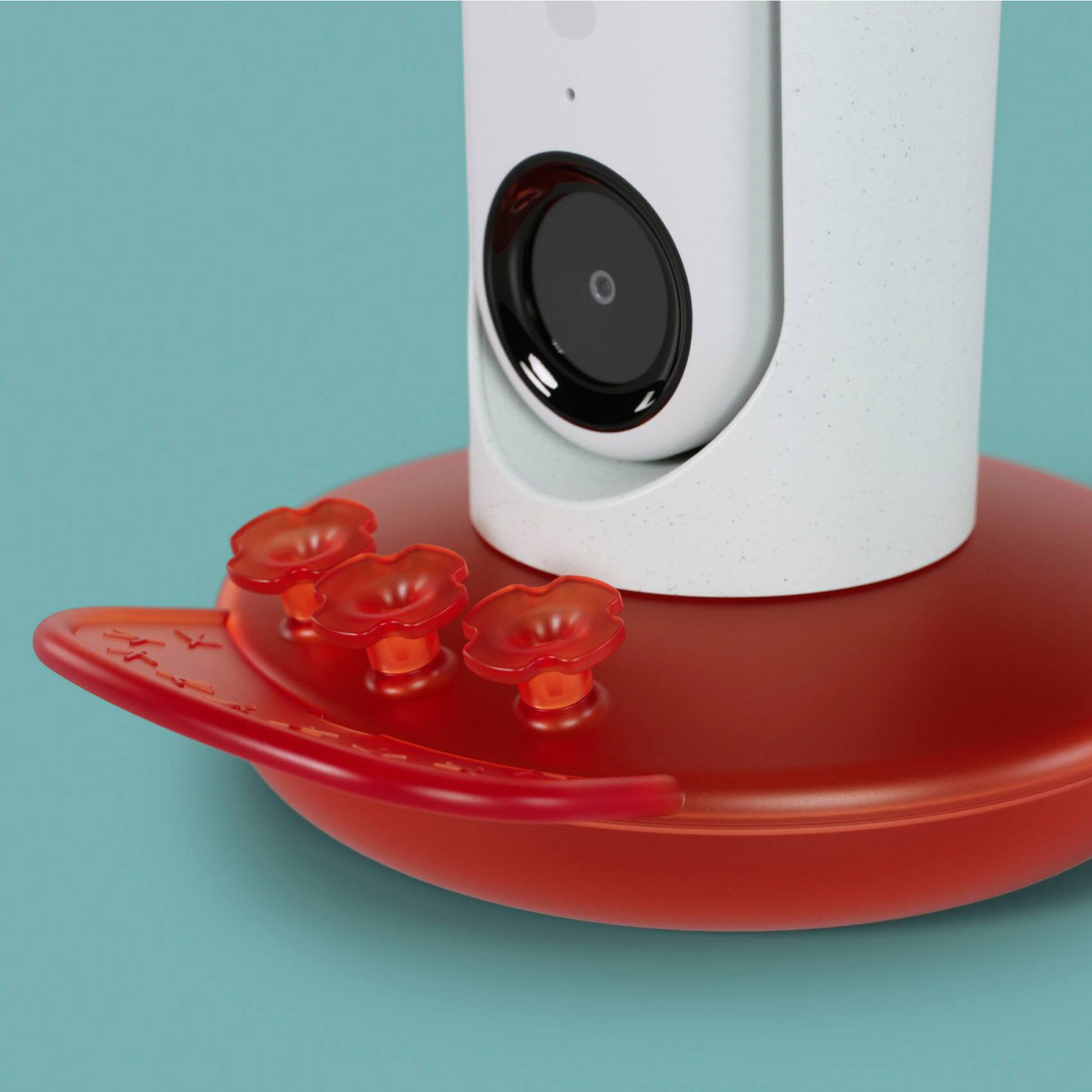 Alt View 18. Bird Buddy - Smart Hummingbird Feeder with Solar Roof - White.