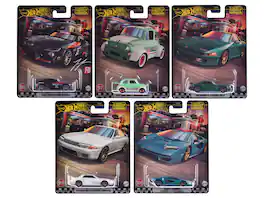 "Boulevard 96-100" 5 piece Set "Premium" 2024 Series Diecast Model Cars by Hot Wheels - Multicolor