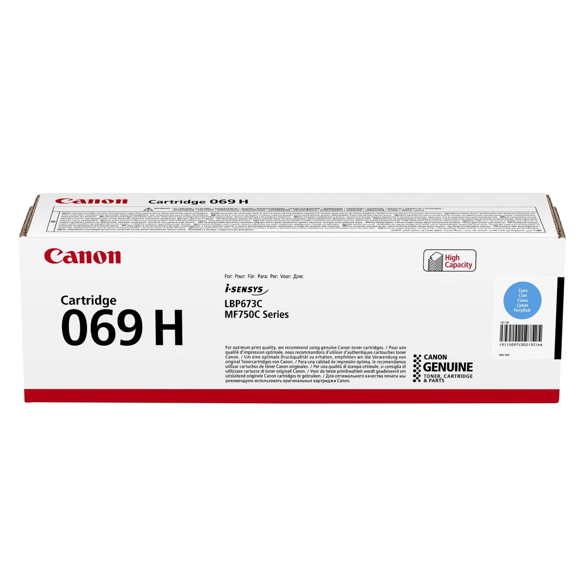 Canon - Toner Cartridge 069 H C Cyan