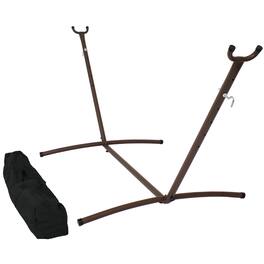 Sunnydaze - Steel Hammock Stand with Carrying Case - 112 in - Bronze
