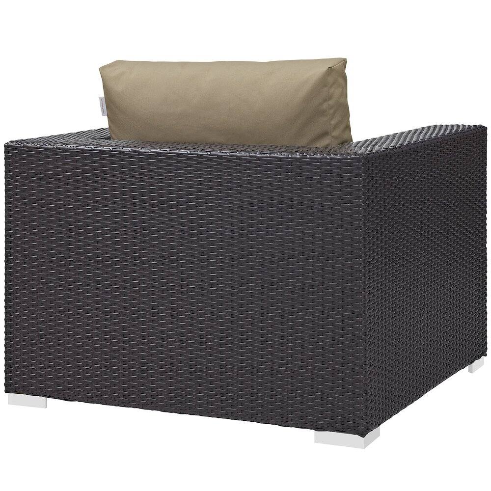 Left. Modway - Convene Outdoor Patio Armchair - Brown.