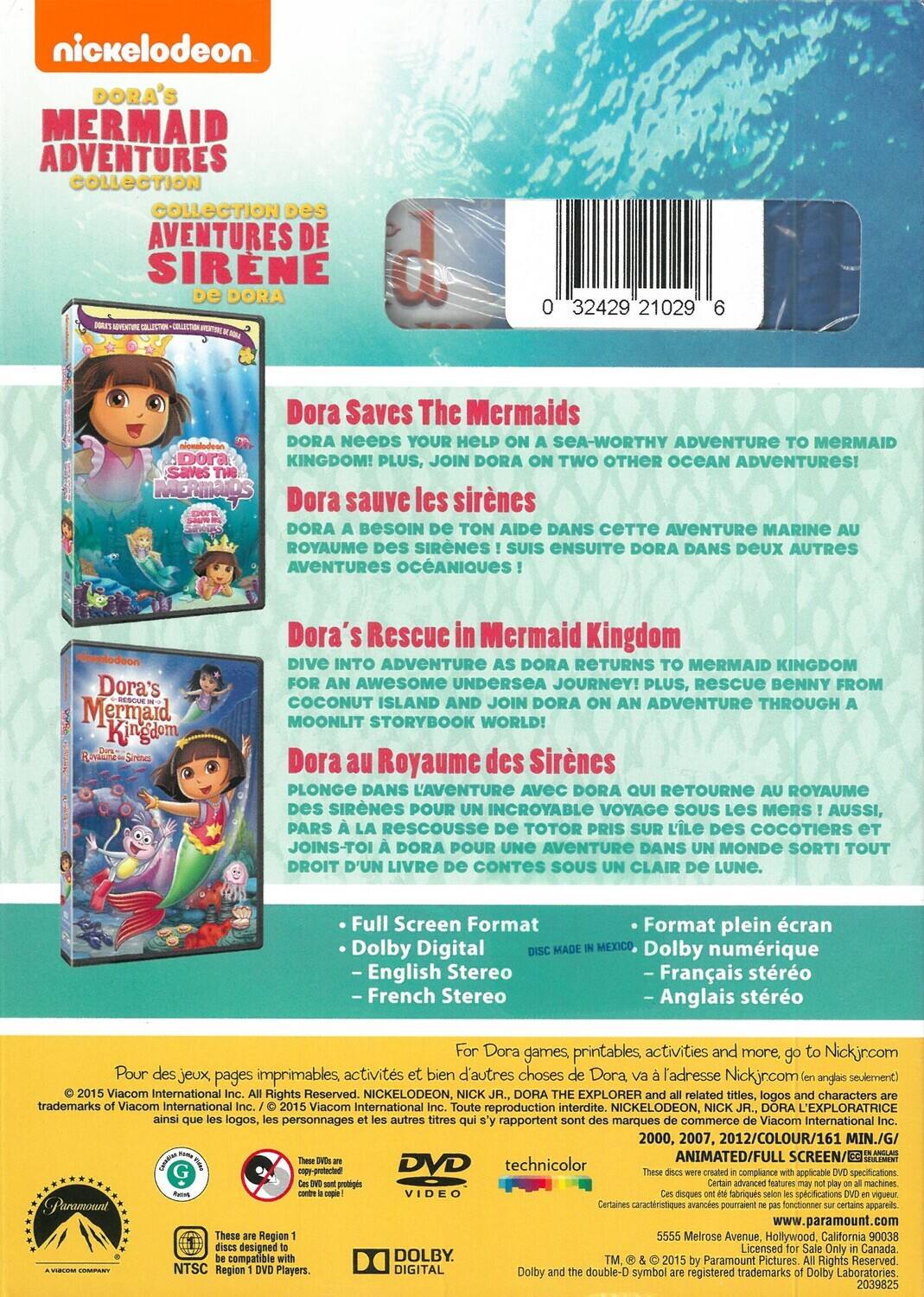 Alt View 1. Dora the Explorer: Dora's Mermaid Adventures Collection   - DVD.