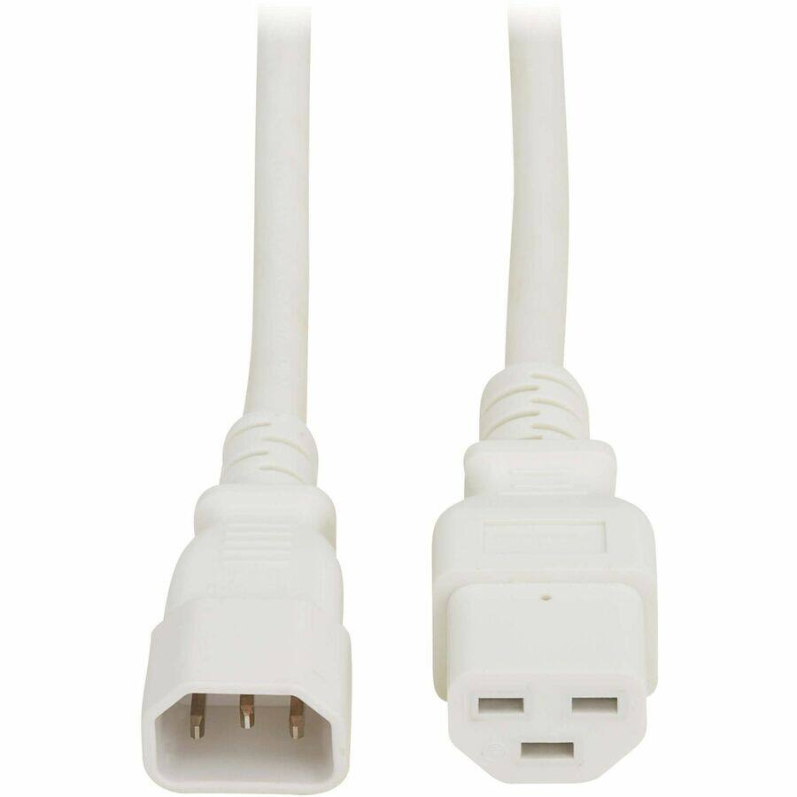 Alt View 6. Tripp Lite - Eaton Tripp Lite Series Power Cord, C14 to C21 - Heavy-Duty, 15A, 250V, 14 AWG, 2.5 ft. (0.76 m), White - For Computer - White.
