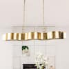 Front. Parrot Uncle - 39.4 in. 5-Light Antique Gold Hanging Kitchen Island Chandelier Pendant Light - Gold.