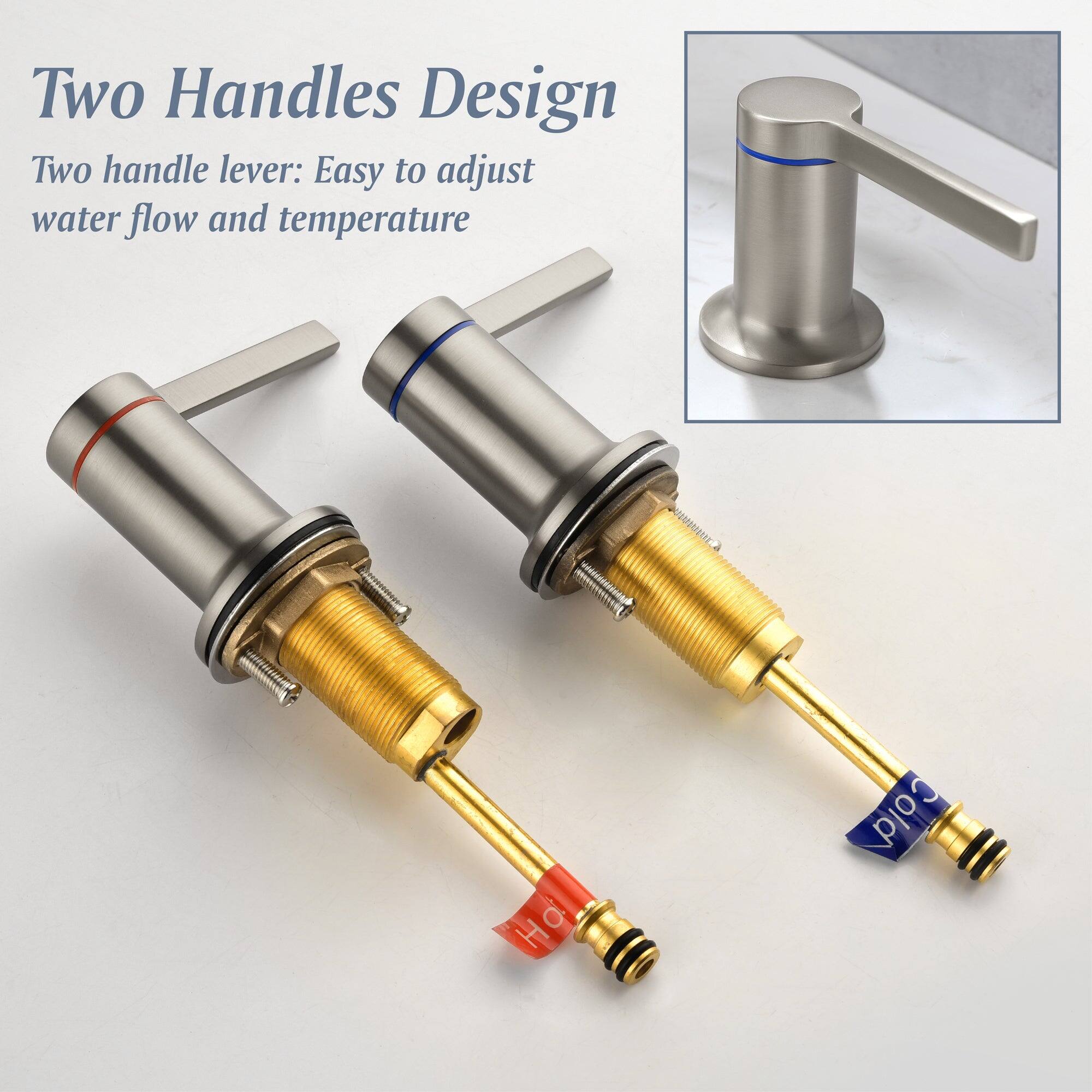 Two Handles Design

Two handle lever: Easy to adjust water flow and temperature