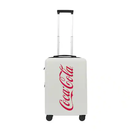 Front. Ful - COCA COLA 22.5" CARRY-ON LUGGAGE - WHITE.