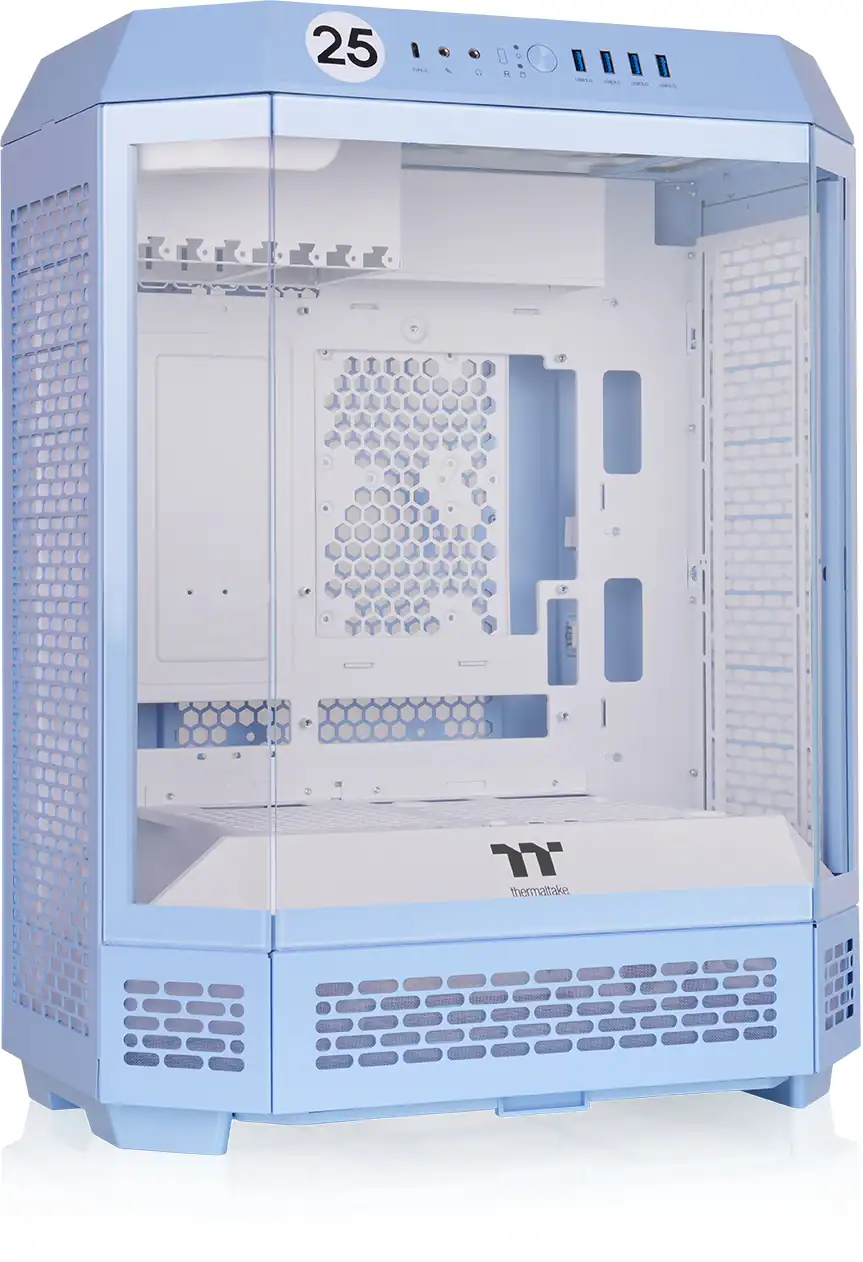 Thermaltake - Tower 600 Mid Tower ATX PC Case - Hydrangea Blue