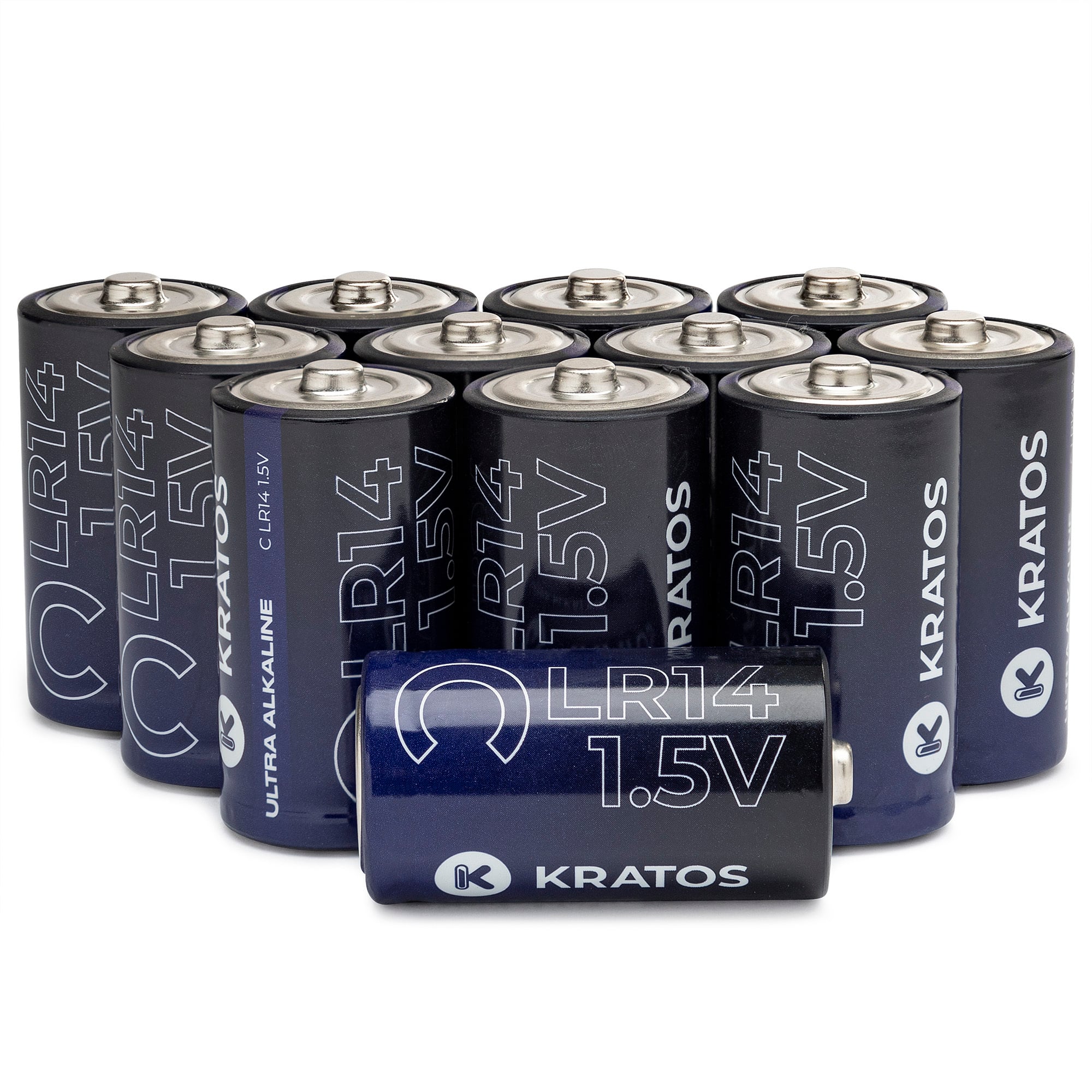 Kratos Power - High-Performance Ultra Alkaline C Cell Batteries (12-Pack)