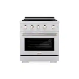 ZLINE - 30 in. 4.2 cu. ft. Paramount Freestanding Induction Range with 4 Burners and Electric Oven - Stainless Steel