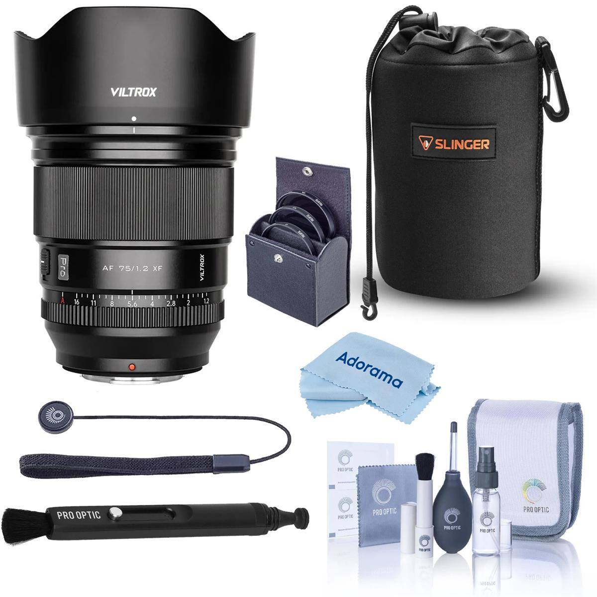 VILTROX  
SLINGER  
Pro  
16  
AF 75/1.2 XF  
11 8 5.6 4 2.8  
2  
VILTROX 1.2  
Adorama  
PRO OPTIC  
7%  
PRO OPTIC  
PRO OPTIC  
PRO OPTIC  
PRO OPTIC  
PRO OPTIC
