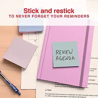 Keep Up Sticky Note Staples Pop up Sticky Notes, 3