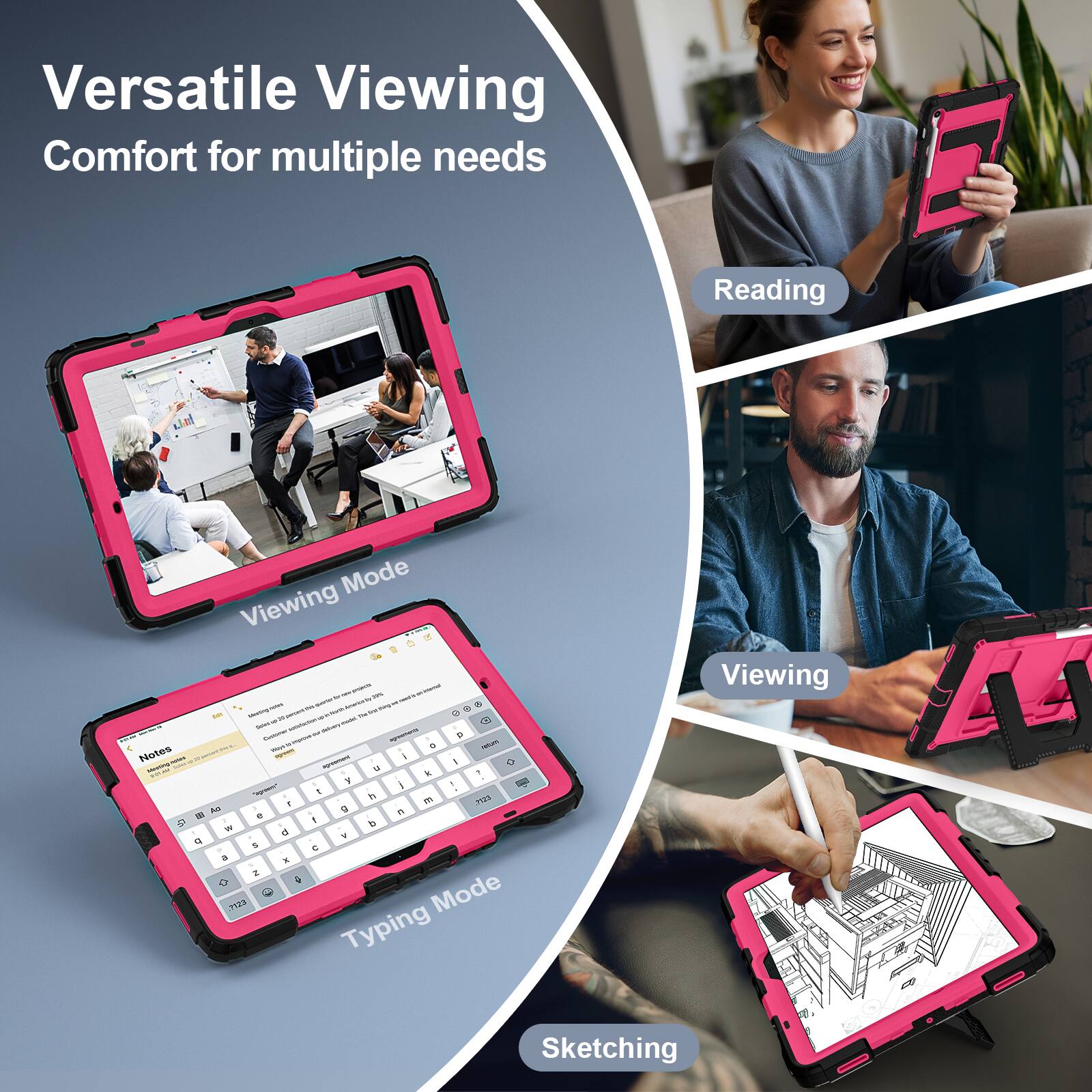Versatile Viewing Comfort for multiple needs

Reading Mode Viewing : - - - ... I - - - : : - - -- -  - - - - - 2 - D7 - : I - n  - - a - - - Notes -  - i - - - O - a a . & V 1 - 1 ! & - PN  M . a - - . 6 .  E - d . - . . . a . d a C  maa C Mode Typing Viewing Sketching