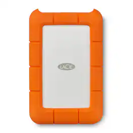 LaCie - 4TB Rugged USB-C Portable Hard Drive - Orange/Silver
