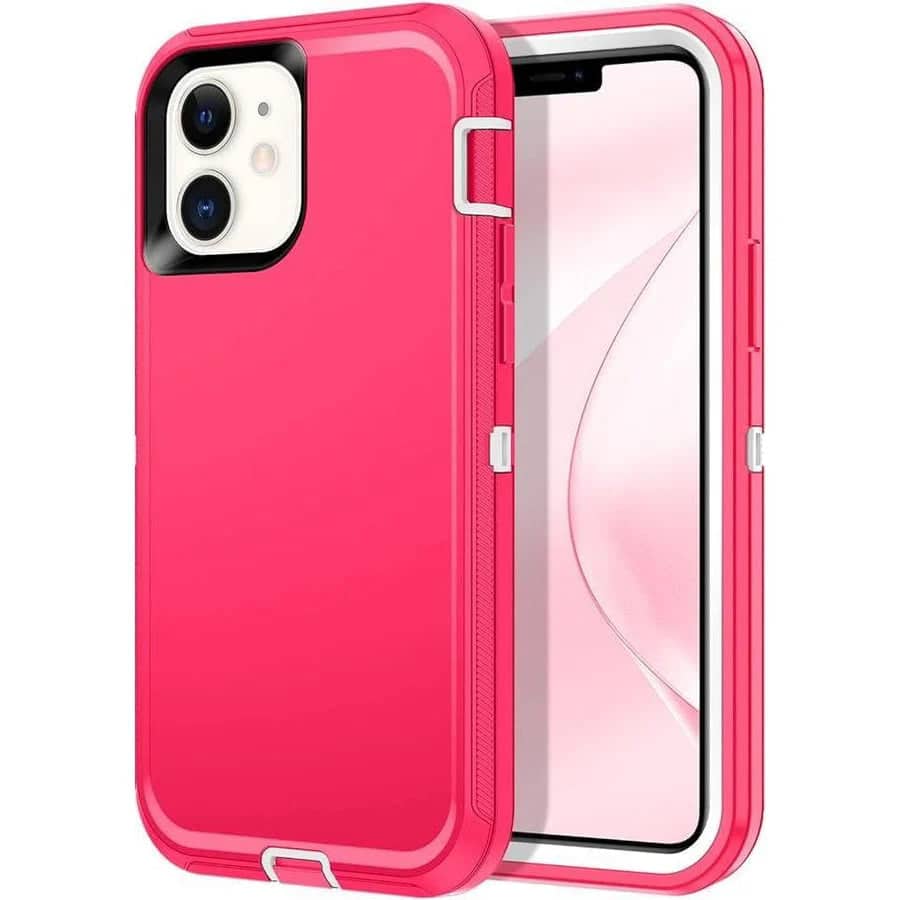 Front. Entronix - Entronix Heavy Duty iPhone 11 Case - Triple-Layer Protection for Ultimate Safety - Pink.