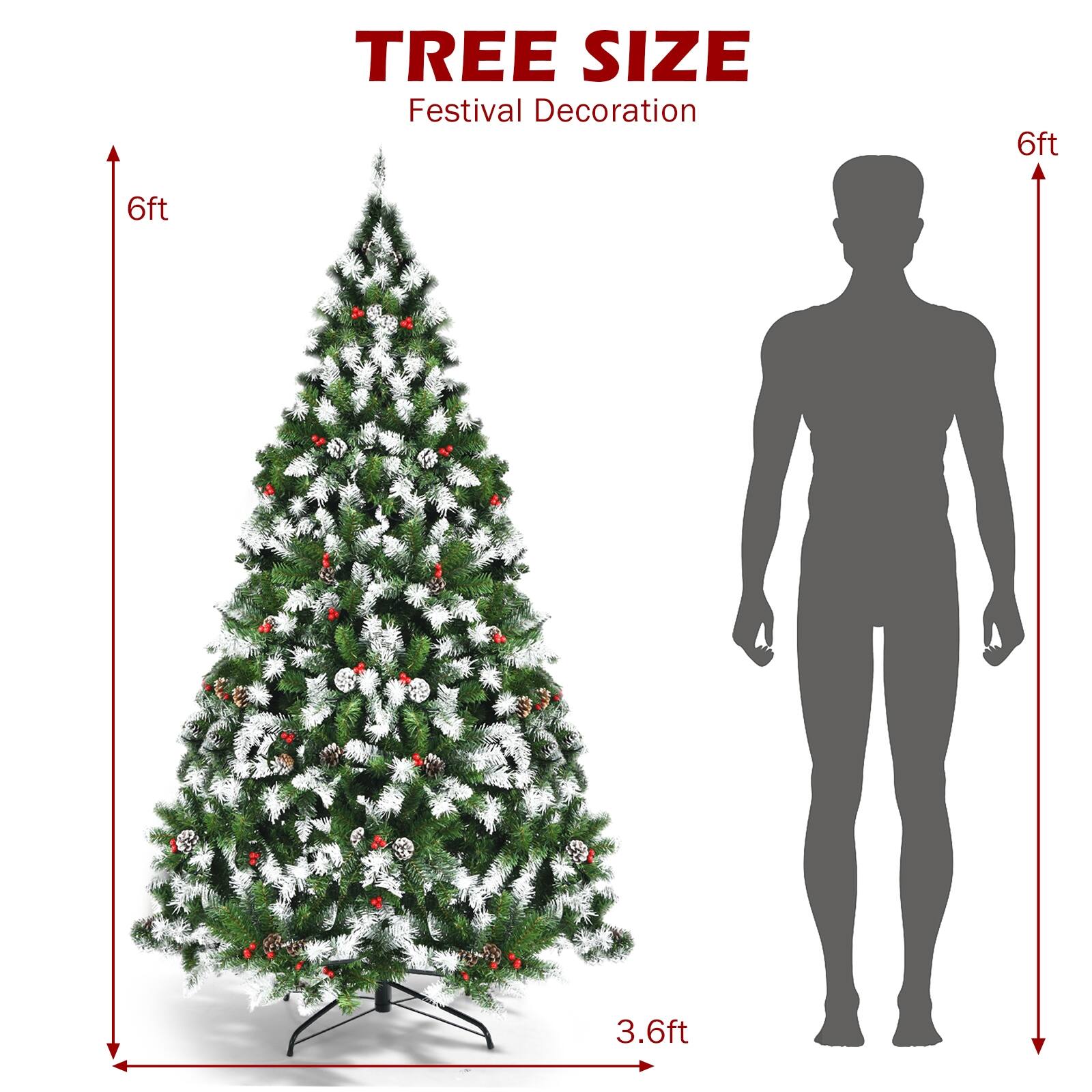 TREE SIZE  
Festival Decoration  

6ft  
3.6ft