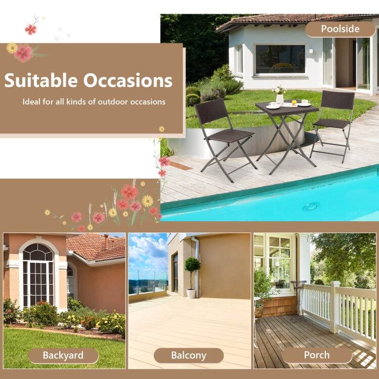 Suitable Occasions  
Ideal for all kinds of outdoor occasions  

- Poolside  
- Backyard  
- Balcony  
- Porch
