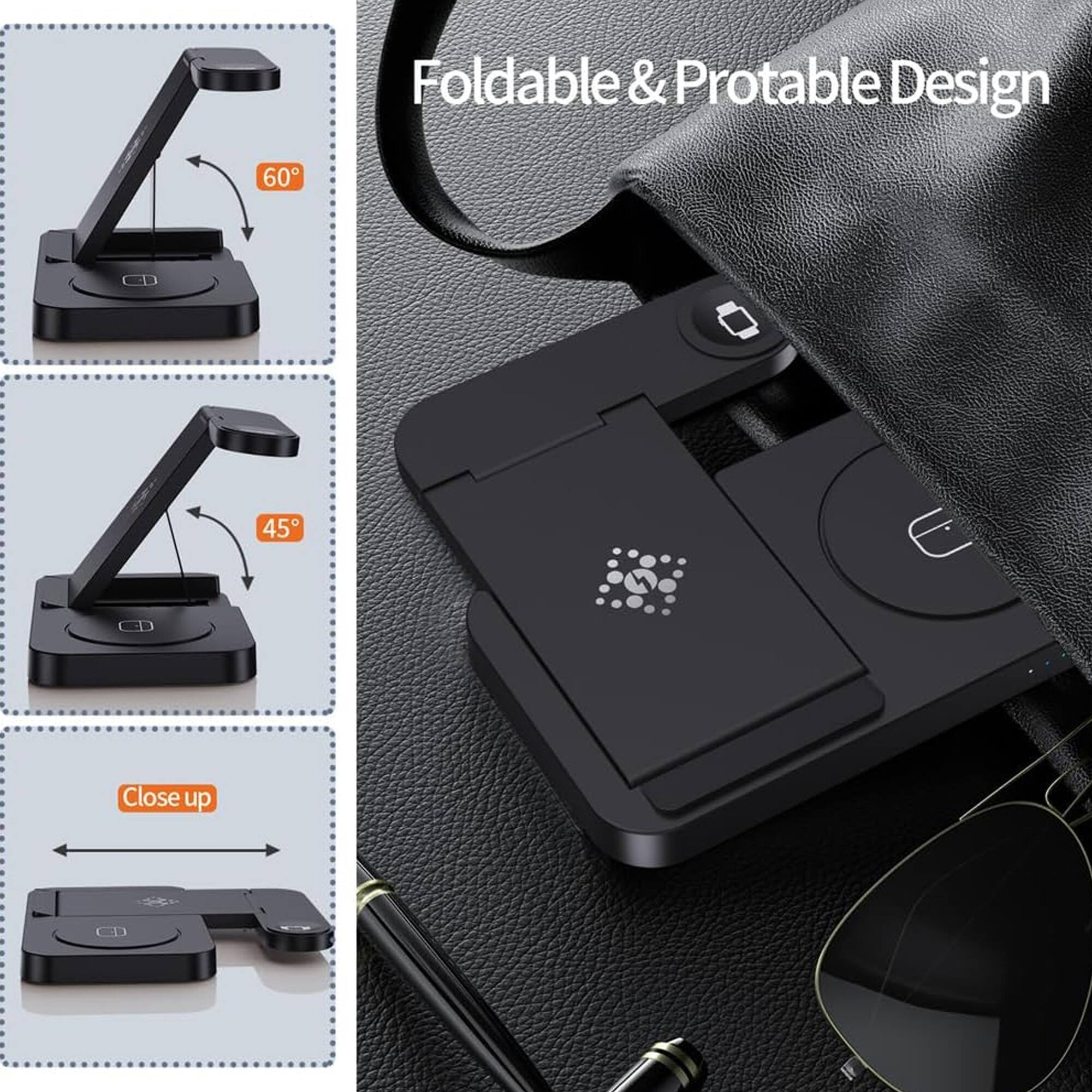 Foldable & Portable Design

60°

45°

Close up