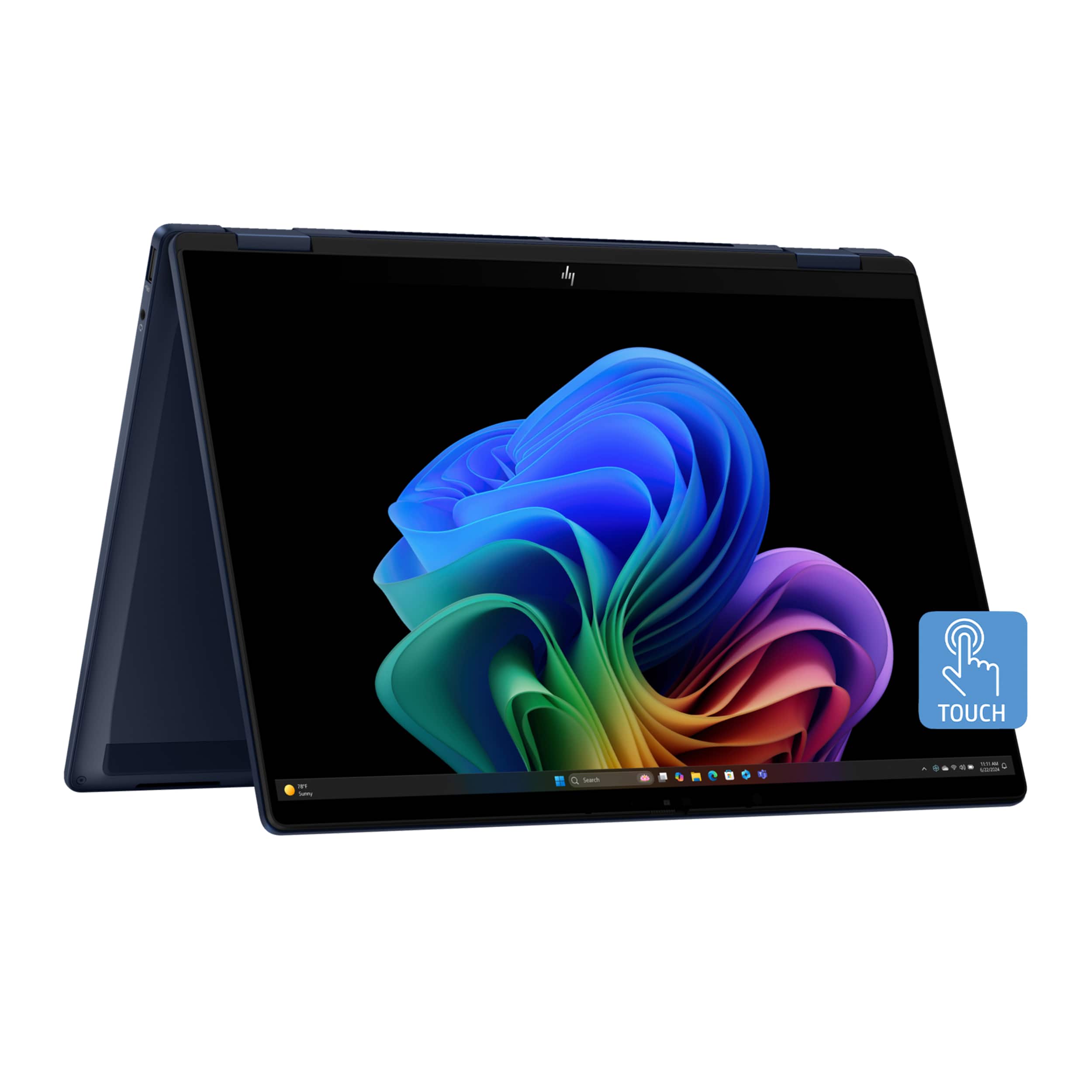 HP - OmniBook X Flip 14" 2K Touch 2-in-1 Laptop,Ultra 7 256V,16GB RAM,4TB SSD,Backlit keyboard,Win 11 - Blue