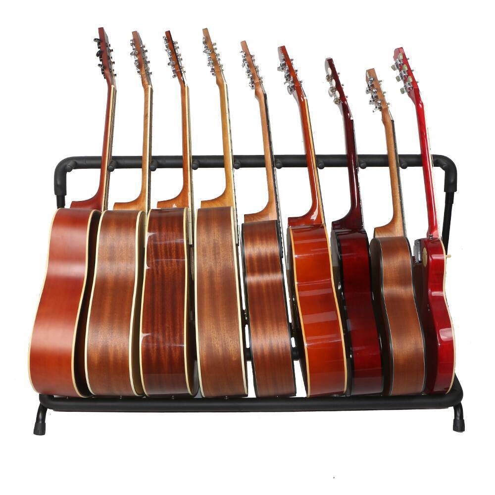 Alt View 3. Winado - 9 Guitars Multiple Guitar Bass Stand Holder Stage Folding Rack Nine Guitars.