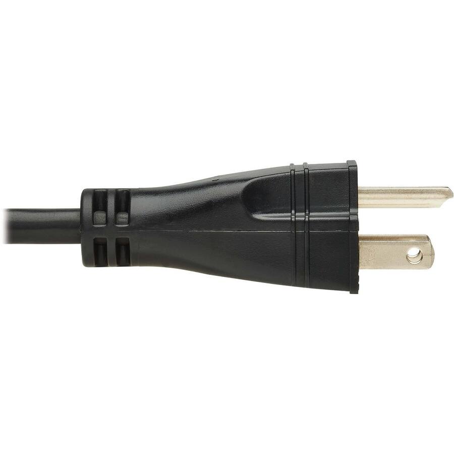 Alt View 2. Tripp Lite - Eaton Tripp Lite Series Safe-IT Antibacterial Hospital-Grade Power Cord, 5-15P to C13 - Green Dot, 13A, 125V, 16 AWG - Black.