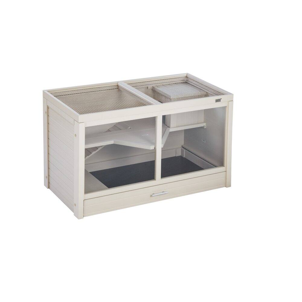 Back. New Age Pet - ECOFLEX Park Avenue Indoor Rabbit Hutch-Maple - Maple.