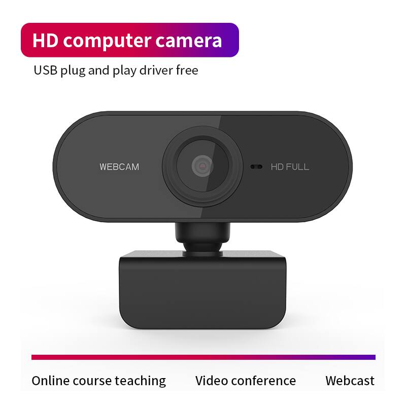 HD computer camera  
USB plug and play driver free  

WEBCAM  
HD FULL  

Online course teaching  
Video conference  
Webcast