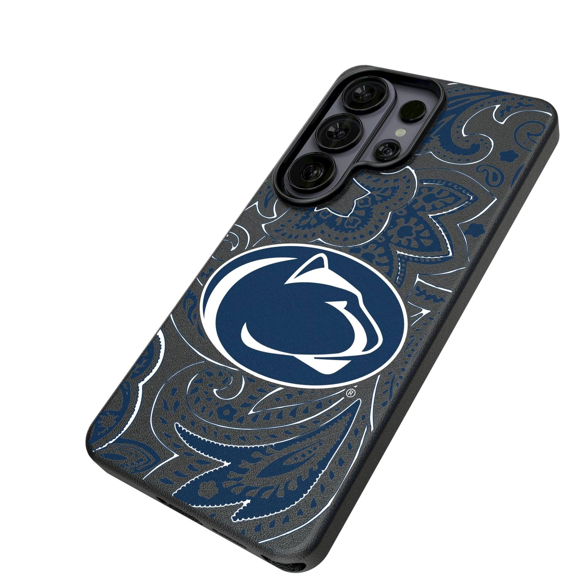 Alt View 1. Keyscaper - Penn State Nittany Lions Paisley Galaxy Magnetic Bump Case - S25 - Black.
