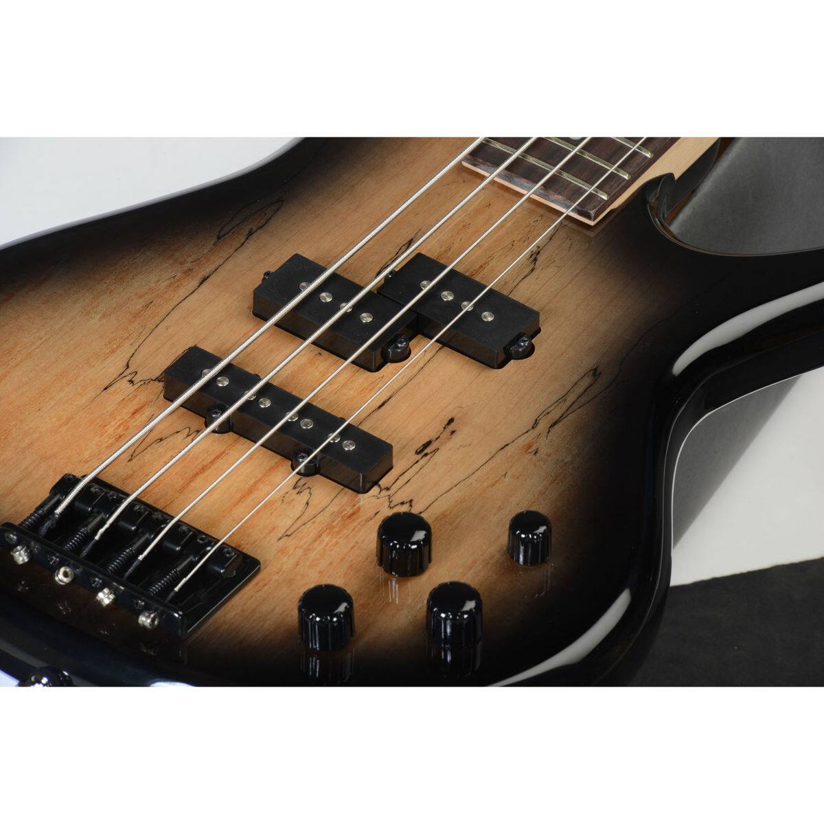Alt View 9. Ibanez - Ibanez GIO Series GSR200SM Electric Basses, Rosewood Fretboard, Natural Gray Burst.