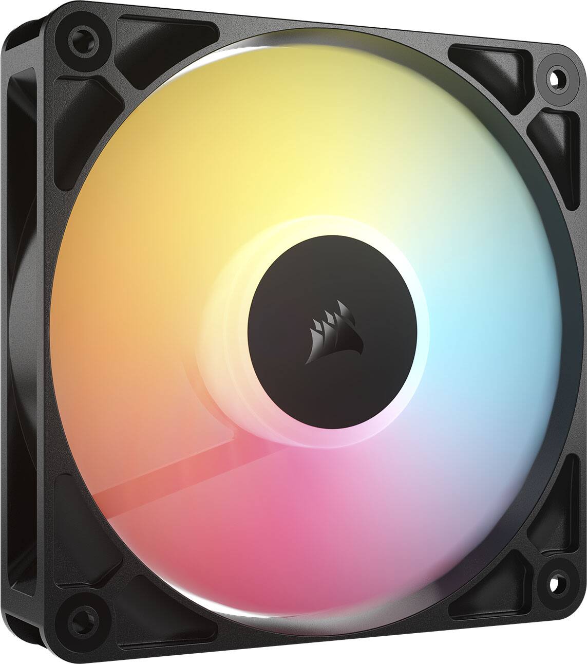 Alt View 8. CORSAIR - RS120-R ARGB 120mm PWM Fans (3-pack) - Black.
