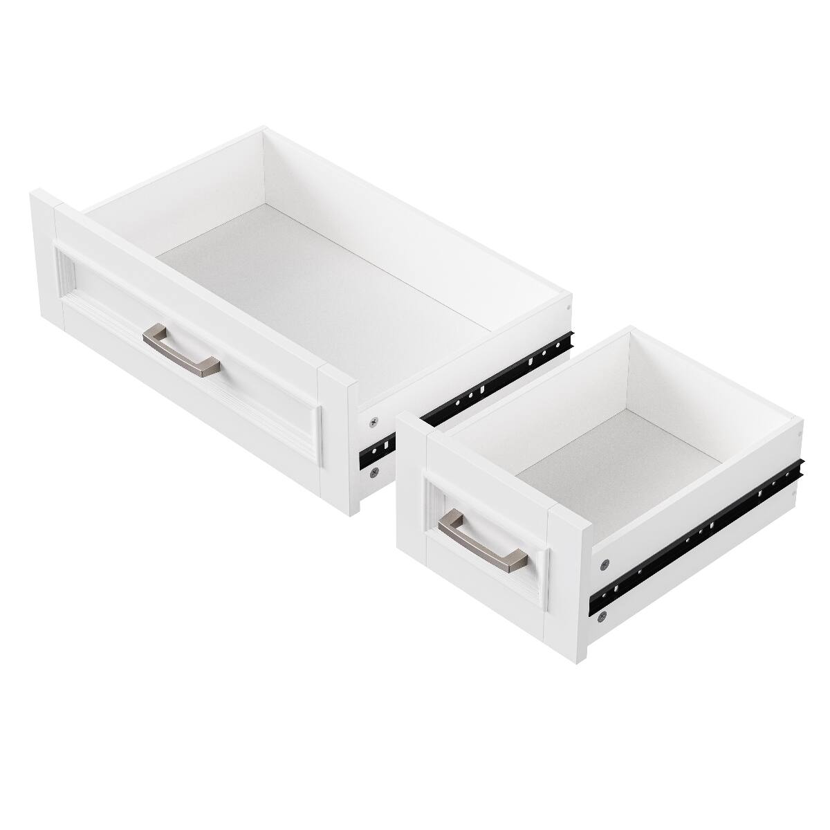 Left. Loheer - Loheer 54 inch kitchen island on wheels White Rubber Wood Top - White.