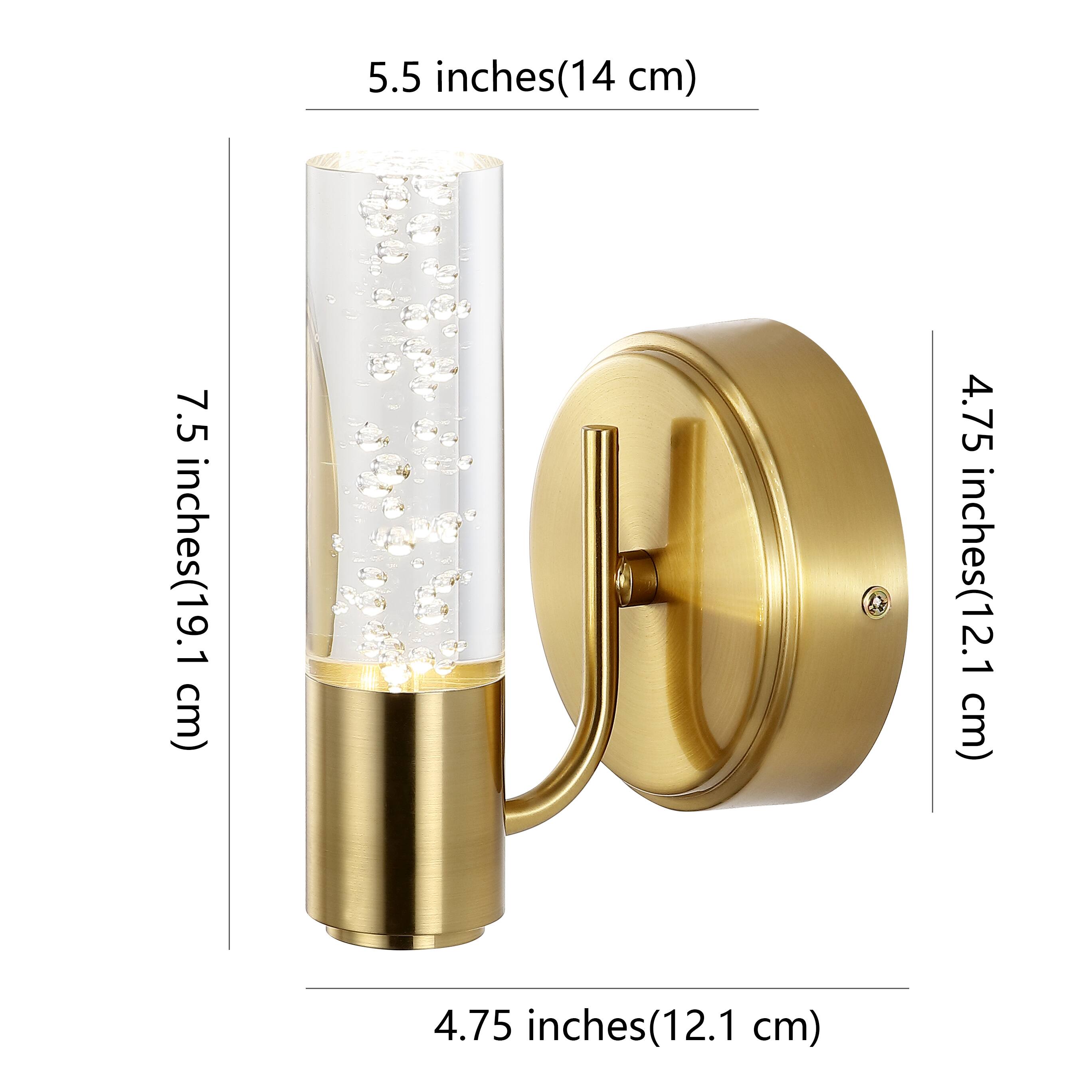 5.5 inches (14 cm)  
7.5 inches (19.1 cm)  
4.75 inches (12.1 cm)  
4.75 inches (12.1 cm)